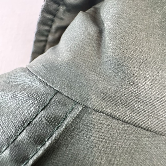 Lands‎ End Womens Waxed Barn Jacket Green Plaid Lined Corduroy Collar Medium - Picture 6 of 15